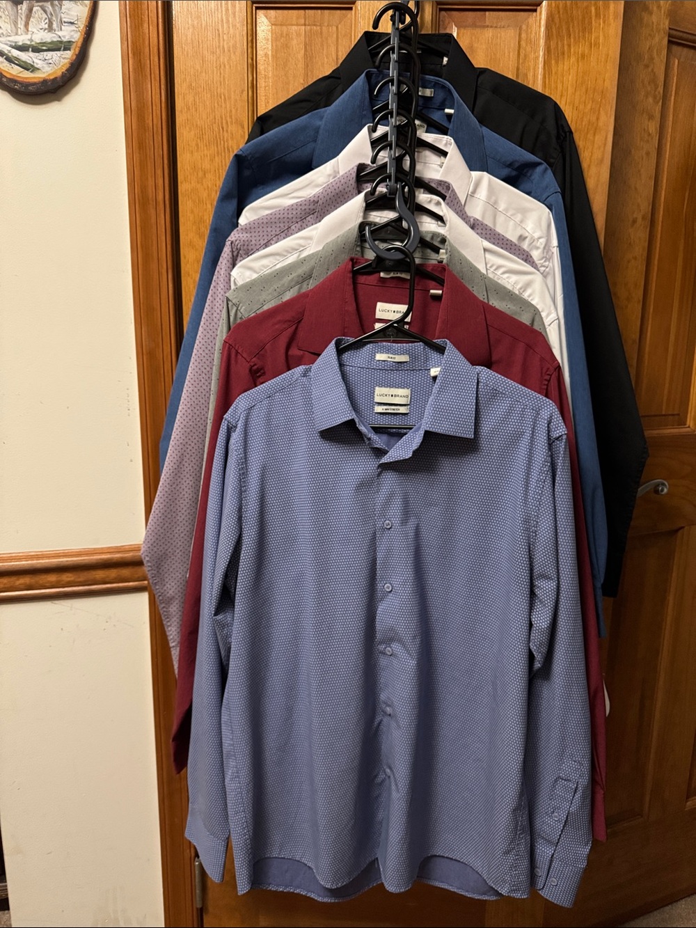 8 Lucky Brand Men’s Slim Fit Stretch Dress Shirts Large